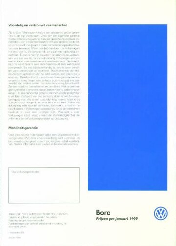 Brochures Volkswagen Bora - Folders