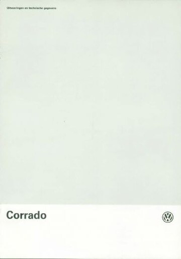 Brochures Volkswagen Corrado - Folders