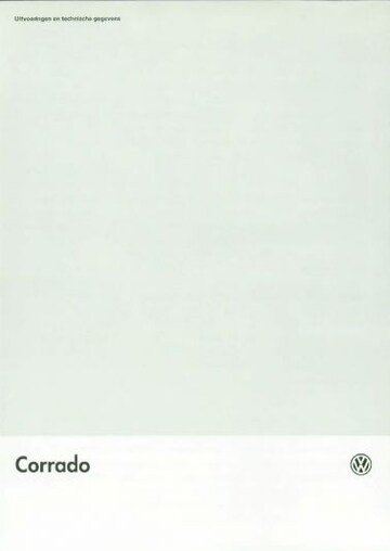 Brochures Volkswagen Corrado - Folders