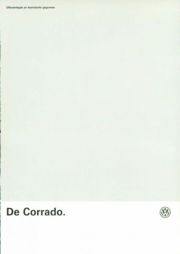 Brochures Volkswagen Corrado - Folders