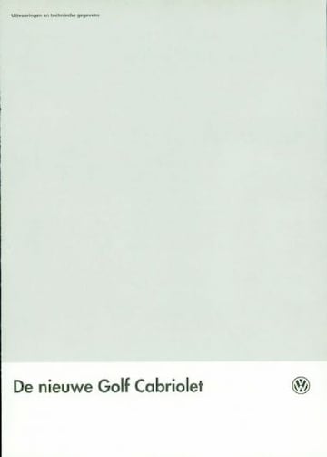 Brochures Volkswagen Golf - Folders
