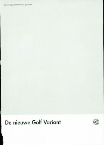 Brochures Volkswagen Golf - Folders