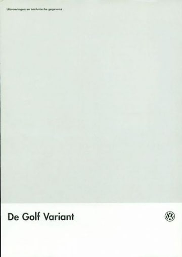 Brochures Volkswagen Golf - Folders
