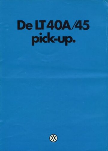 Brochures Volkswagen LT - Folders