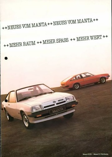 Brochures Opel Manta - Folders