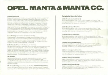Brochures Opel Manta - Folders