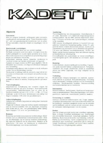 Brochures Opel Kadett - Folders