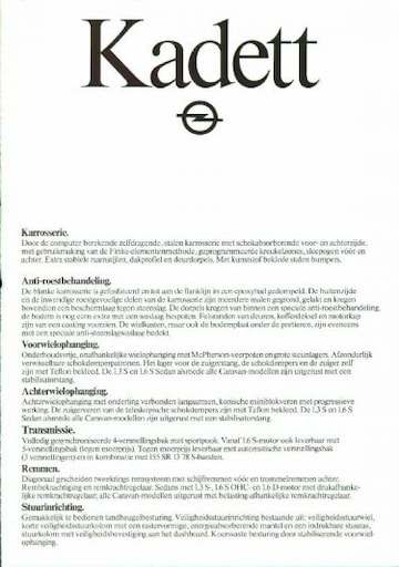 Brochures Opel Kadett - Folders