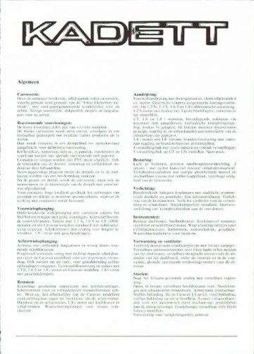 Brochures Opel Kadett - Folders