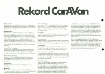 Brochures Opel Rekord - Folders
