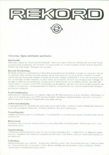 Brochures Opel Rekord - Folders