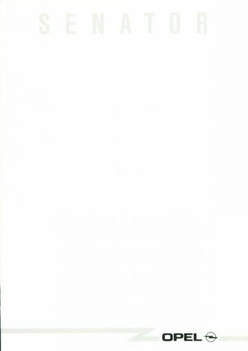 Brochure Opel Senator