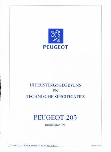 Brochures Peugeot 205 - Folders