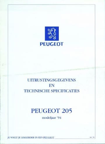 Brochures Peugeot 205 - Folders
