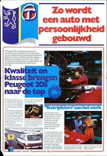 Brochures Peugeot 205 - Folders