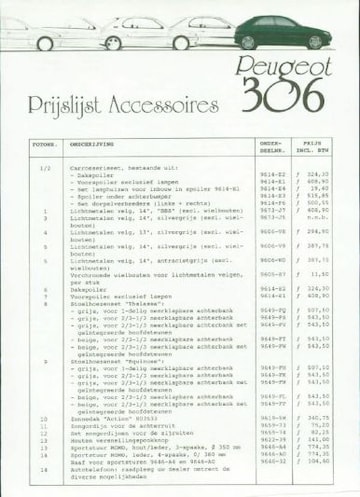 Brochures Peugeot 306 - Folders