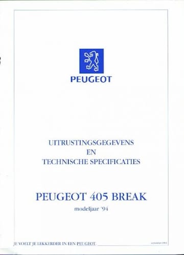 Brochures Peugeot 405 - Folders