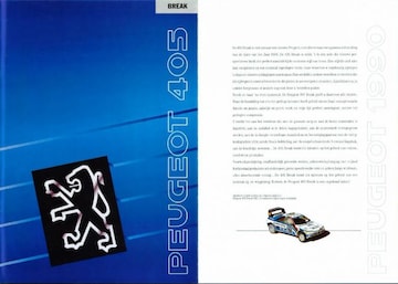 Brochures Peugeot 405 - Folders