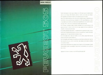 Brochures Peugeot 505 - Folders