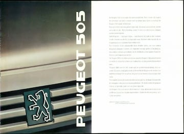 Brochures Peugeot 505 - Folders