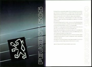 Brochures Peugeot 505 - Folders