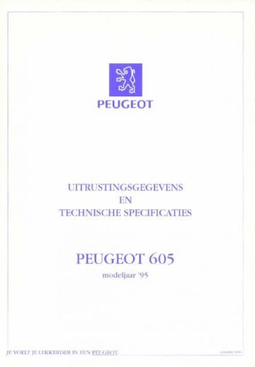 Brochures Peugeot 605 - Folders