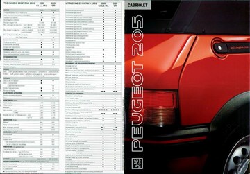 Brochures Peugeot 205 - Folders