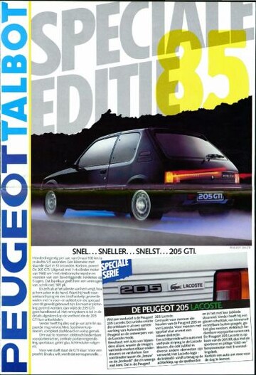 Brochures Peugeot 205 - Folders