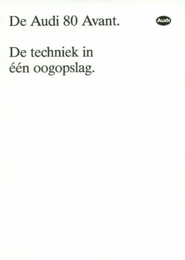 Brochures Audi 80 - Folders