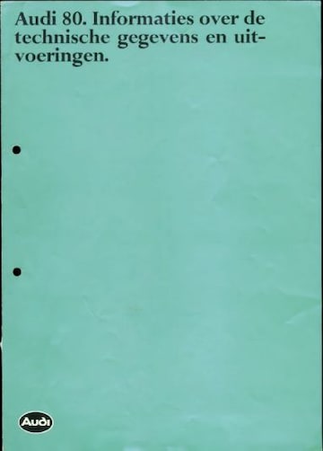 Brochures Audi 80 - Folders