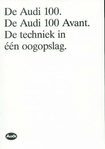 Brochure Audi 100