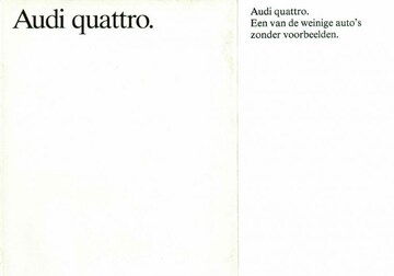 Brochures Audi Quattro - Folders