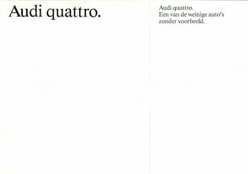 Brochure Audi Quattro