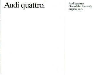 Brochures Audi Quattro - Folders