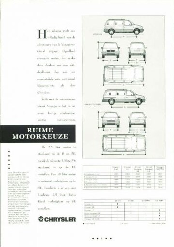 Brochures Chrysler Voyager - Folders