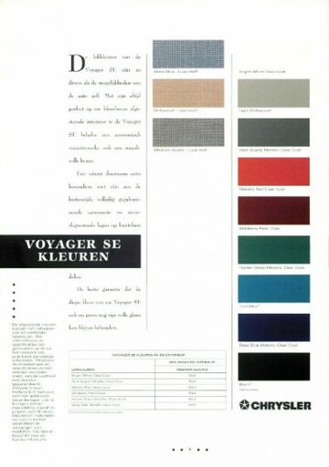 Brochures Chrysler Voyager - Folders