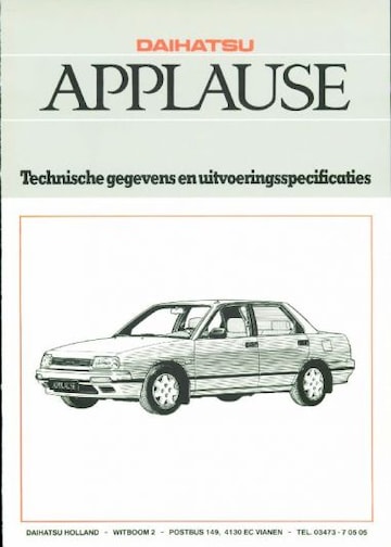 Brochures Daihatsu Applause - Folders