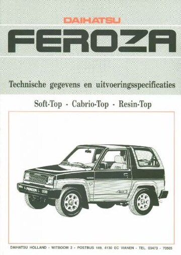 Brochures Daihatsu Feroza - Folders