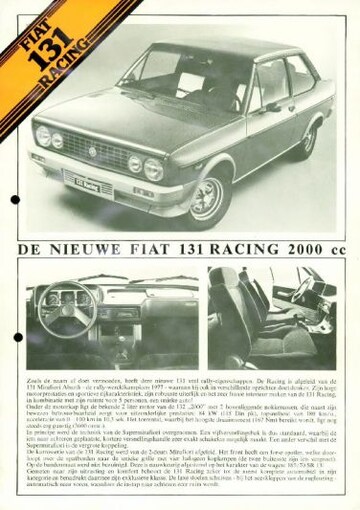 Brochures Fiat 131 - Folders