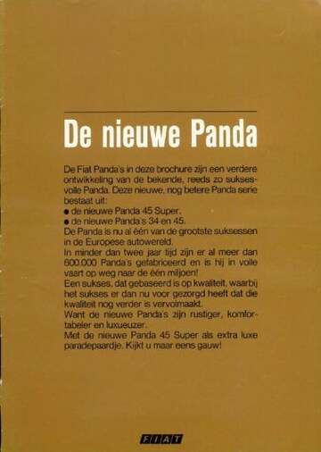 Brochures Fiat Panda - Folders