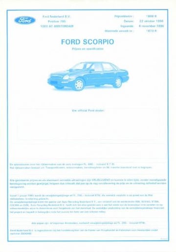 Brochures Ford Scorpio - Folders