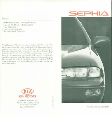 Brochures Kia Sephia - Folders