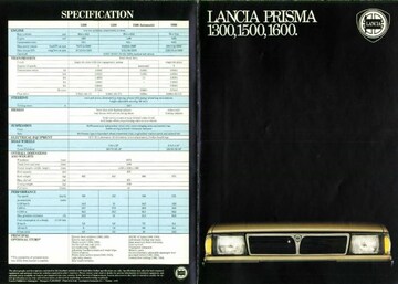 Brochures Lancia Prisma - Folders