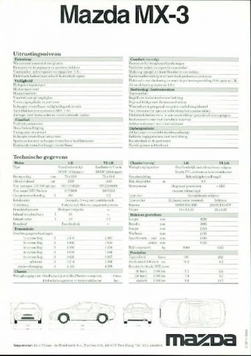 Brochures Mazda MX-3 - Folders