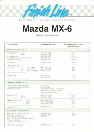 Brochures Mazda MX-6 - Folders