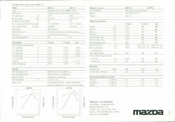 Brochures Mazda Xedos 9 - Folders