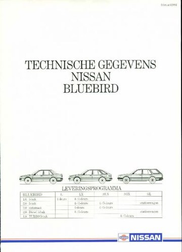 Brochures Nissan Bluebird - Folders