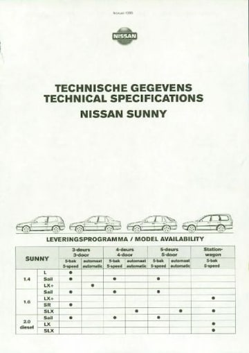 Brochures Nissan Sunny - Folders