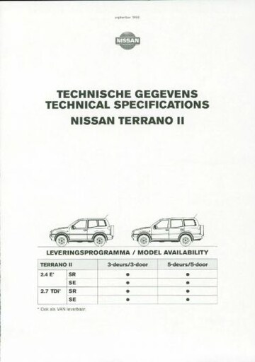 Brochures Nissan Terrano II - Folders