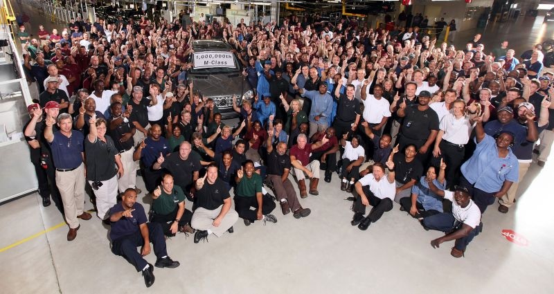 Mercedes M-klasse 1 miljoen keer geproduceerd